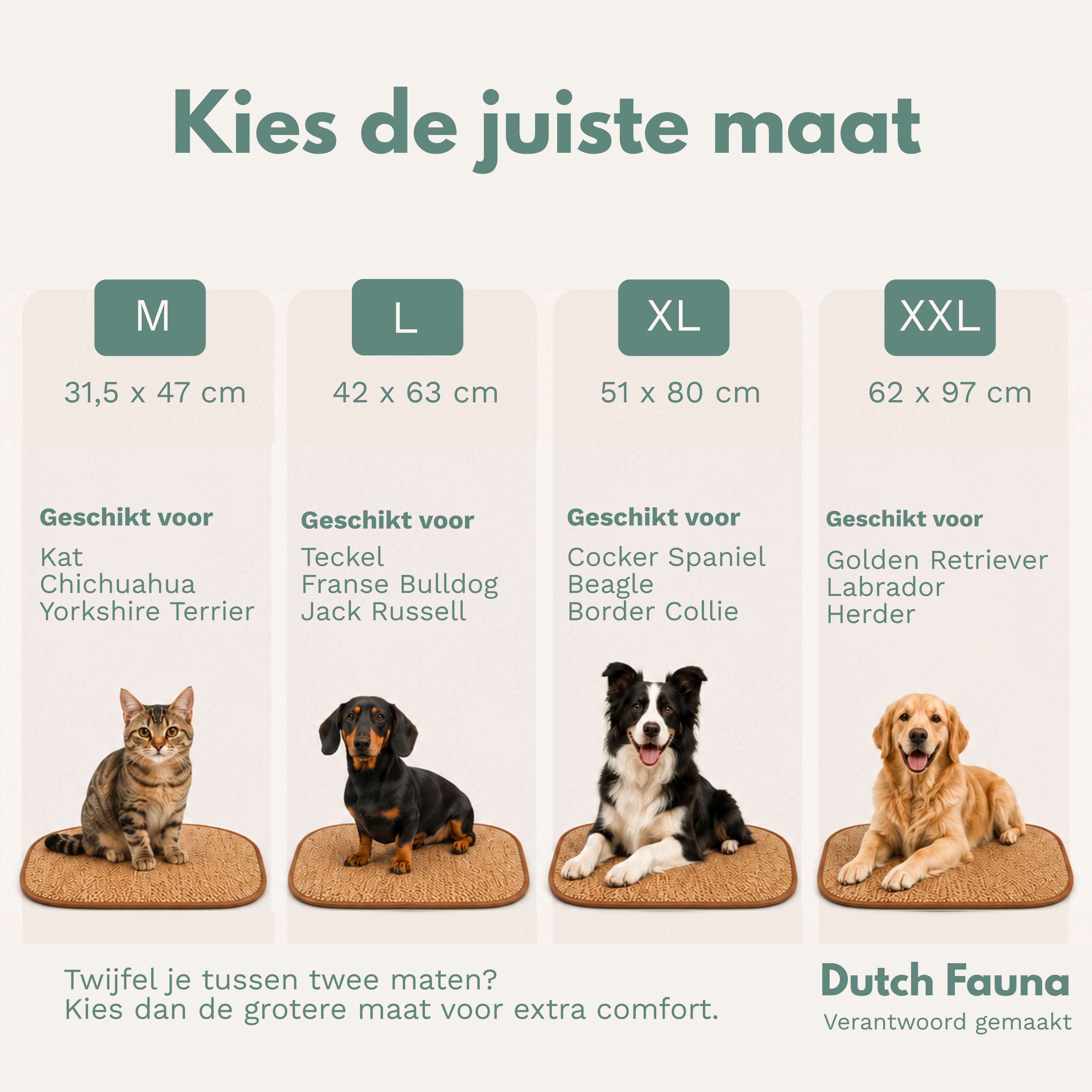 Dutch Fauna Luna Koelmat Verkoelende Hondenmat & Kattenmat XXL (62 x 97 cm)