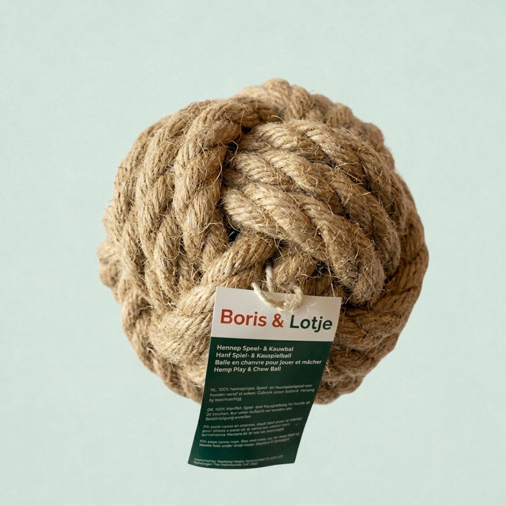 Boris & Lotje Speel- & kauwbal hondenbal Henneptouw