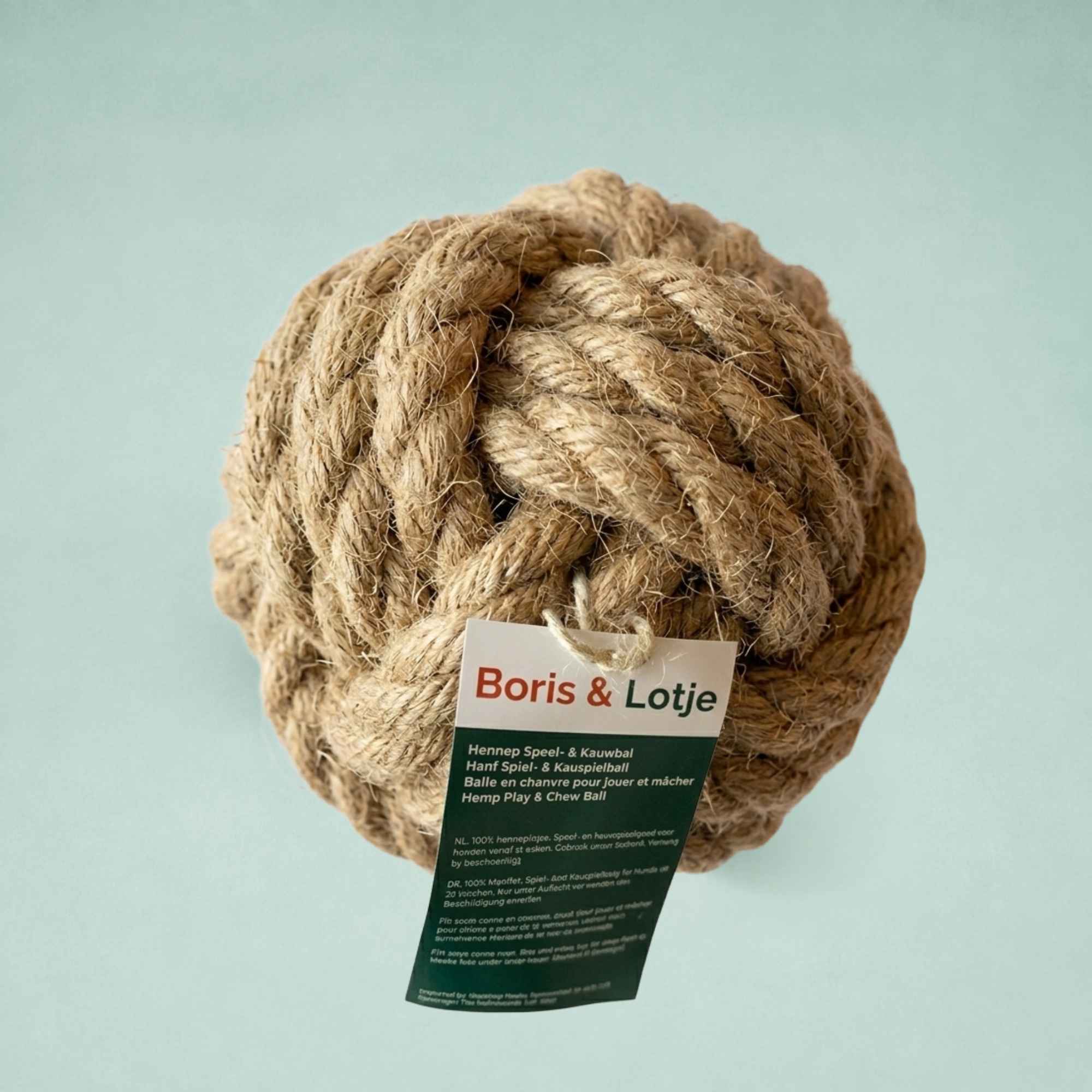 Boris & Lotje Speel- & kauwbal hondenbal Henneptouw